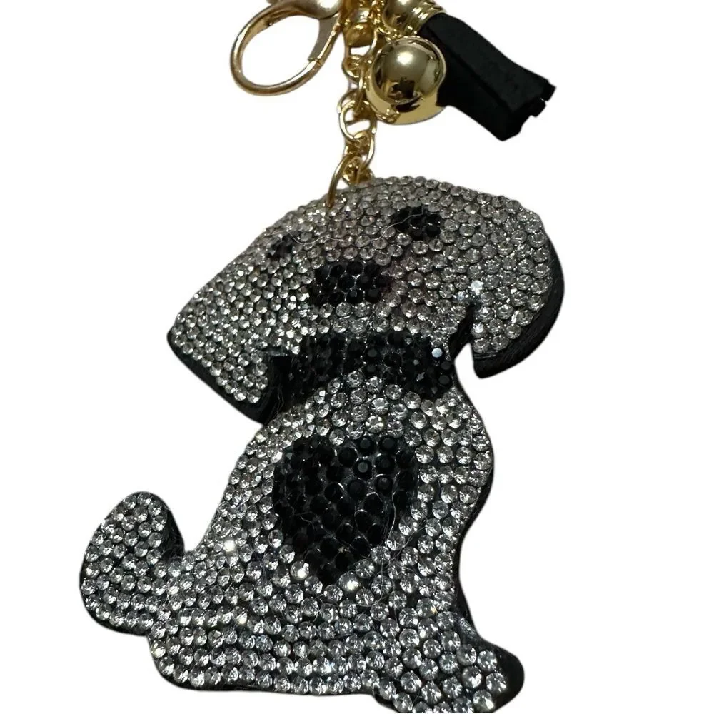 Sparkling Rhinestone Dog Keychain – Cute & Glamorous